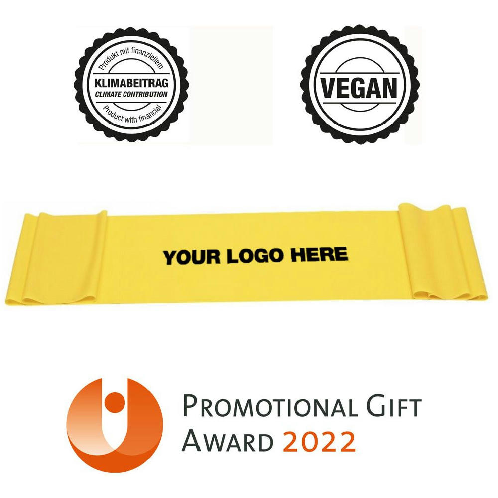 Fitnessband gelb (mittel) - vegan & aus Naturlatex - ab 400 St.