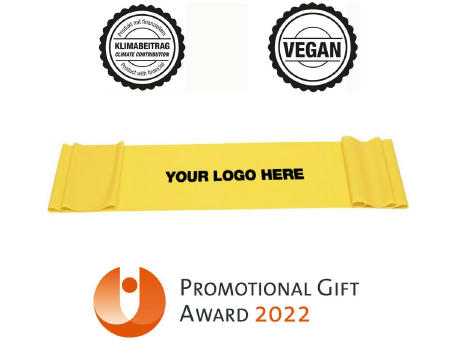 Fitnessband gelb (mittel) - vegan & aus Naturlatex - ab 400 St.