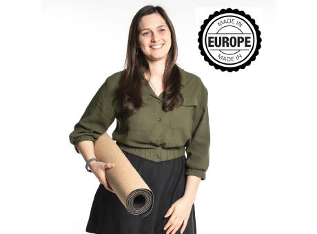 Yogamatte Kork natur + EPDM - "Made in Europe"