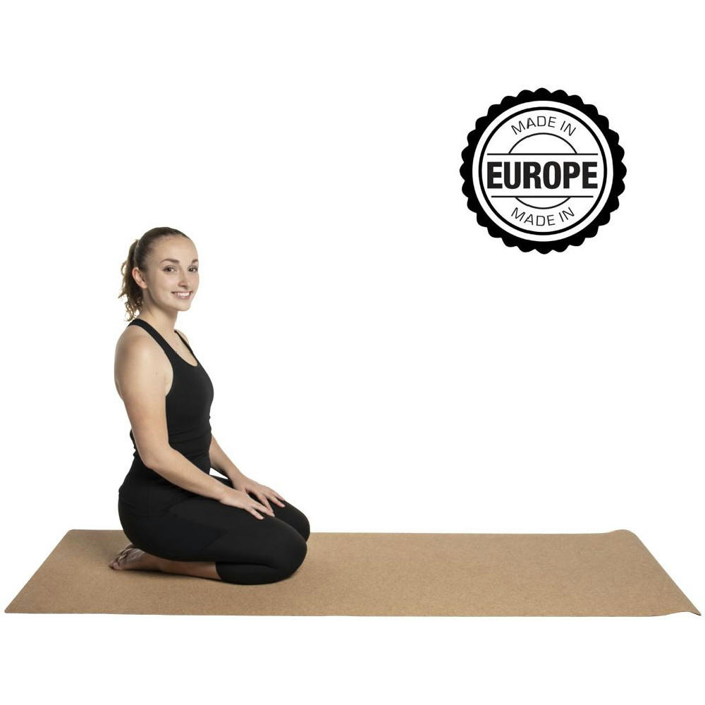 Yogamatte Kork natur + Naturlatex - "Made in Europe"