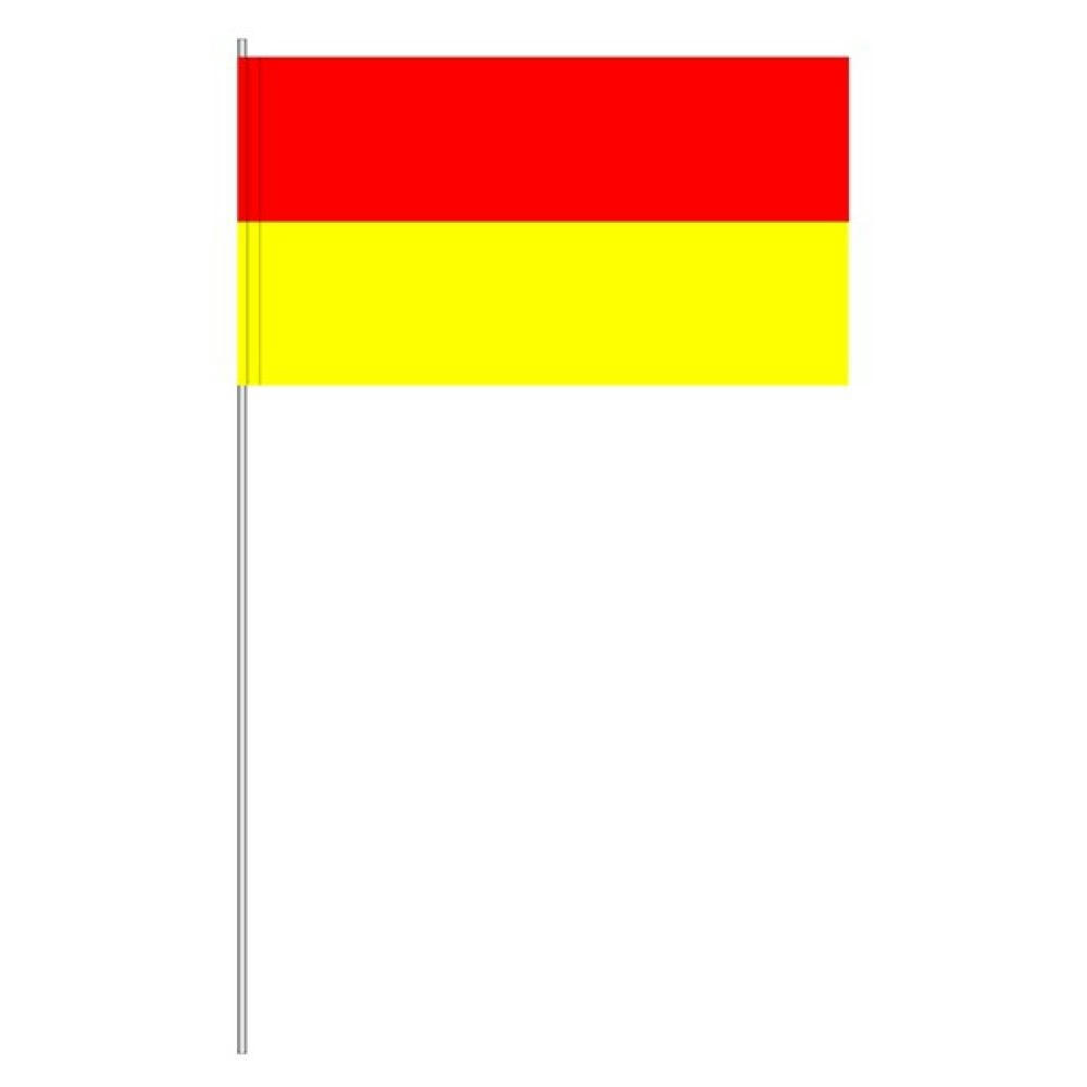 Papierfahnen, rot/gelb   
