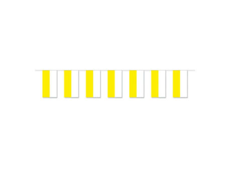 Fahnenketten, gelb/weiß  