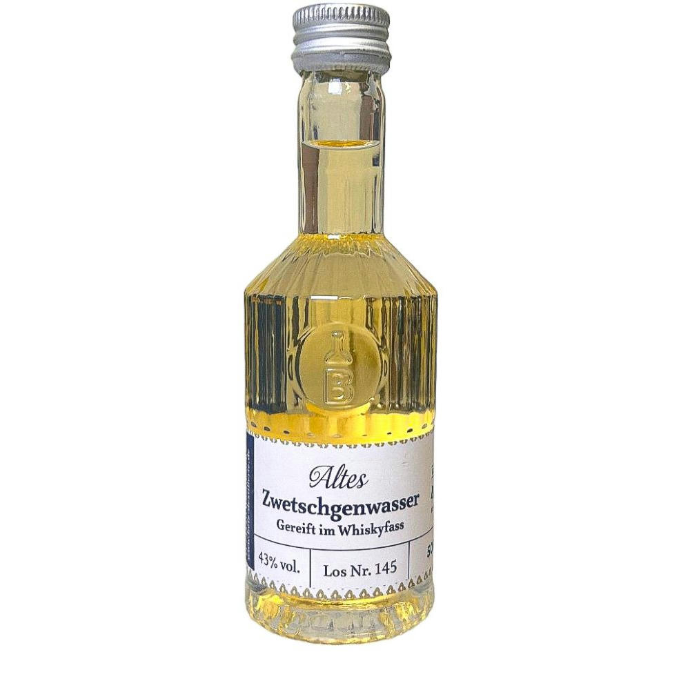 Altes Zwetschgenwasser gereift im Whiskyfass 50 ml 