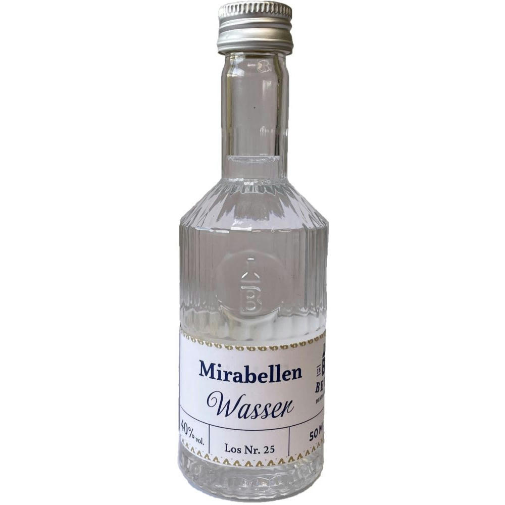 Mirabellenwasser 50 ml in Tastingflasche, 40 % vol.
