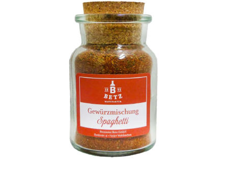 Spaghetti Gewürzmischung im Korkenglas, 85 g