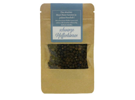Schwarzer Pfeffer ganz in Mailingtüte, 10 g
