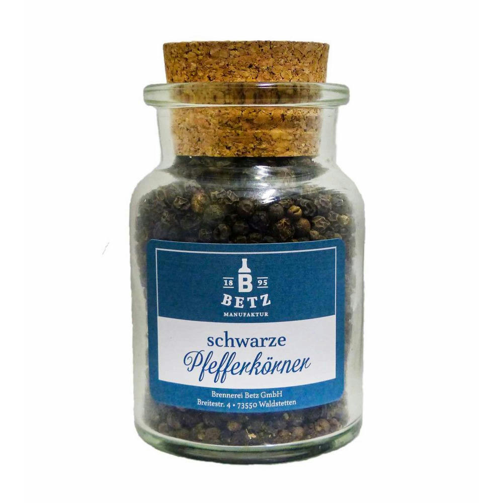 Schwarzer Pfeffer ganz im Korkenglas, 85 g