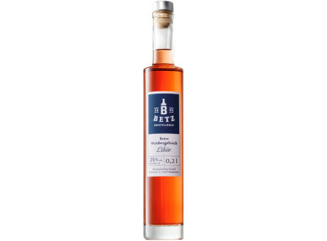 Roter Weinbergpfirsich-Likör 0,2 l in Flasche Atlantis, 25 % vol.
