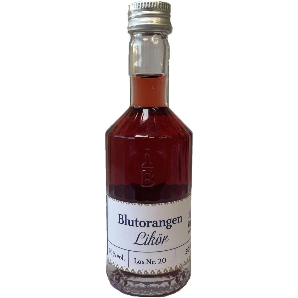 Blutorangenlikör 50 ml in Tastingflasche, 25 % vol.