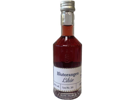 Blutorangenlikör 50 ml in Tastingflasche, 25 % vol.