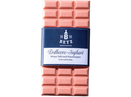 Schokolade "Erdbeer-Joghurt" 100 g, handgeschöpft