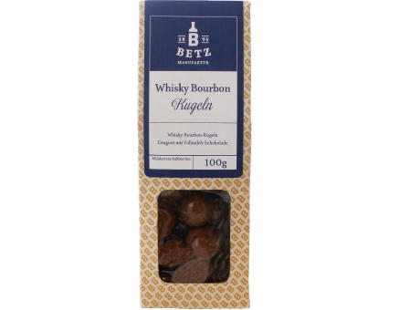 Whisky-Bourbon-Kugeln, 100 g in Präsentkartonage