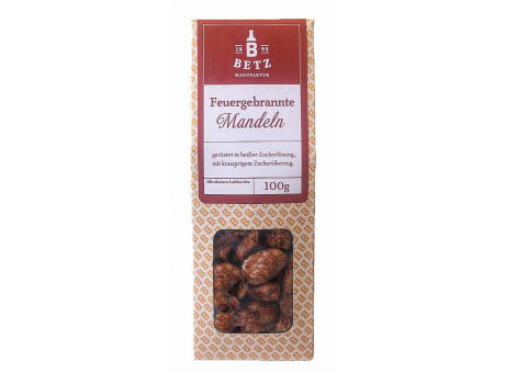 Feuergebrannte Mandeln, 100 g in  Präsentkartonage