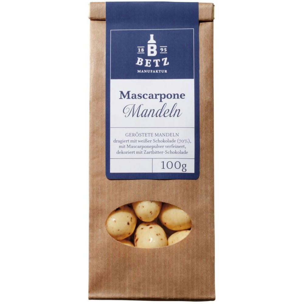 Mascarpone-Mandeln, 100 g in Präsentkartonage