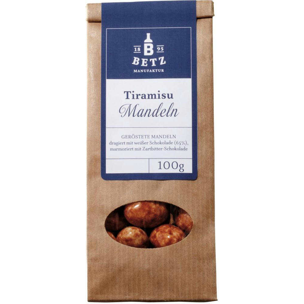 Tiramisu-Mandeln, 100 g in Präsentkartonage