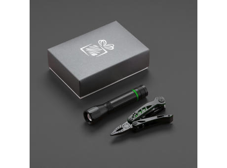 OPTIMA SET I-B: MULTITOOL UND MITTELGROßE TASCHENLAMPE