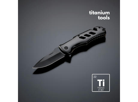 TITANBESCHICHTETES STAHL-RETTUNGSMESSER OPTIMA MINI