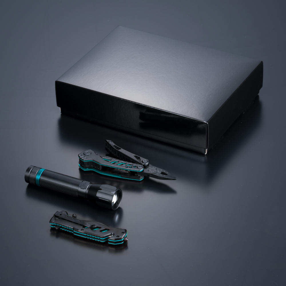 OPTIMA SET III-B: MULTITOOL, RETTUNGSMESSER UND GROßE TASCHENLAMPE