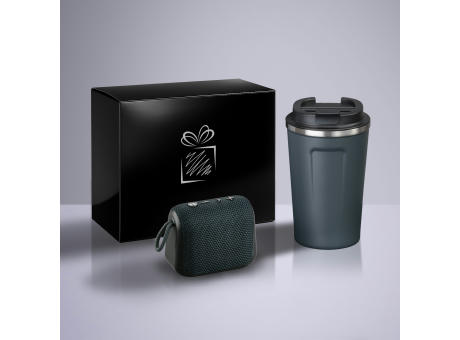 Everyday Set: Nordic-Thermobecher 350 ml & kabelloser Lautsprecher