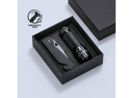 Primo Emergency Set: Rettungsmesser und Taschenlampe