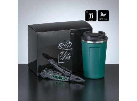 Travel Set II: nordic kaffeebecher 350 ml & optima titanium multitool