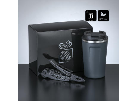 Travel Set II: nordic kaffeebecher 350 ml & optima titanium multitool
