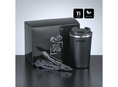 Travel Set II: nordic kaffeebecher 350 ml & optima titanium multitool