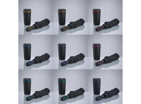 Travel Set: Thermobecher 370 ml & Automatikschirm