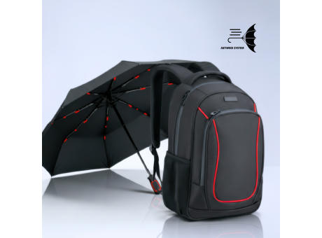 Dynamic set: business-rucksack 15” und automatischer regenschirm