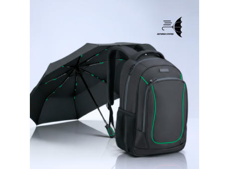 Dynamic set: business-rucksack 15” und automatischer regenschirm