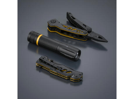 Multitool, Rettungsmesser & kleine Taschenlampe