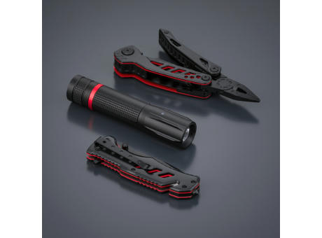 Multitool, Rettungsmesser & kleine Taschenlampe
