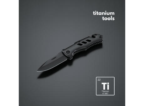 Optima stahl-rettungsmesser mit titanbeschichtung mini