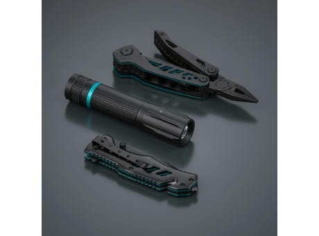 Multitool, Rettungsmesser & kleine Taschenlampe