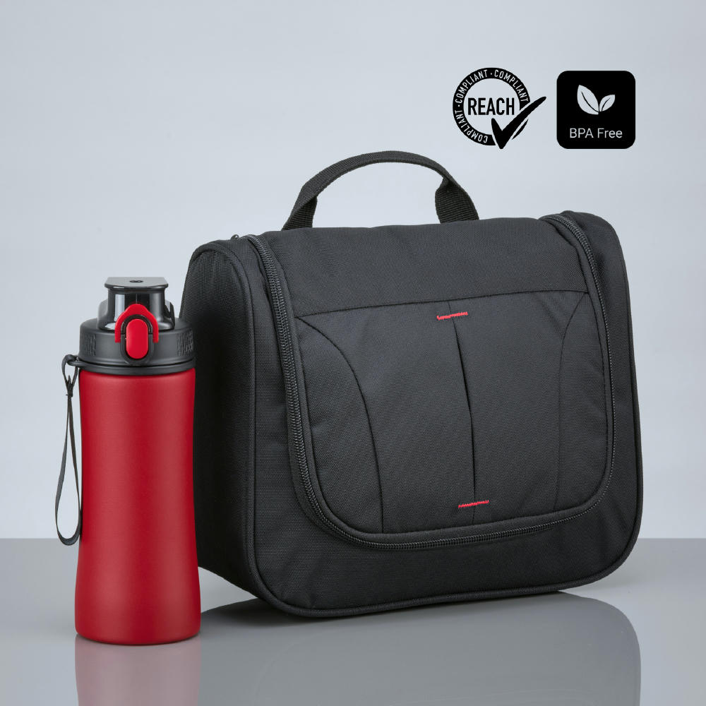 Primo Urban Set: Kosmetiktasche & Wasserflasche 550 ml