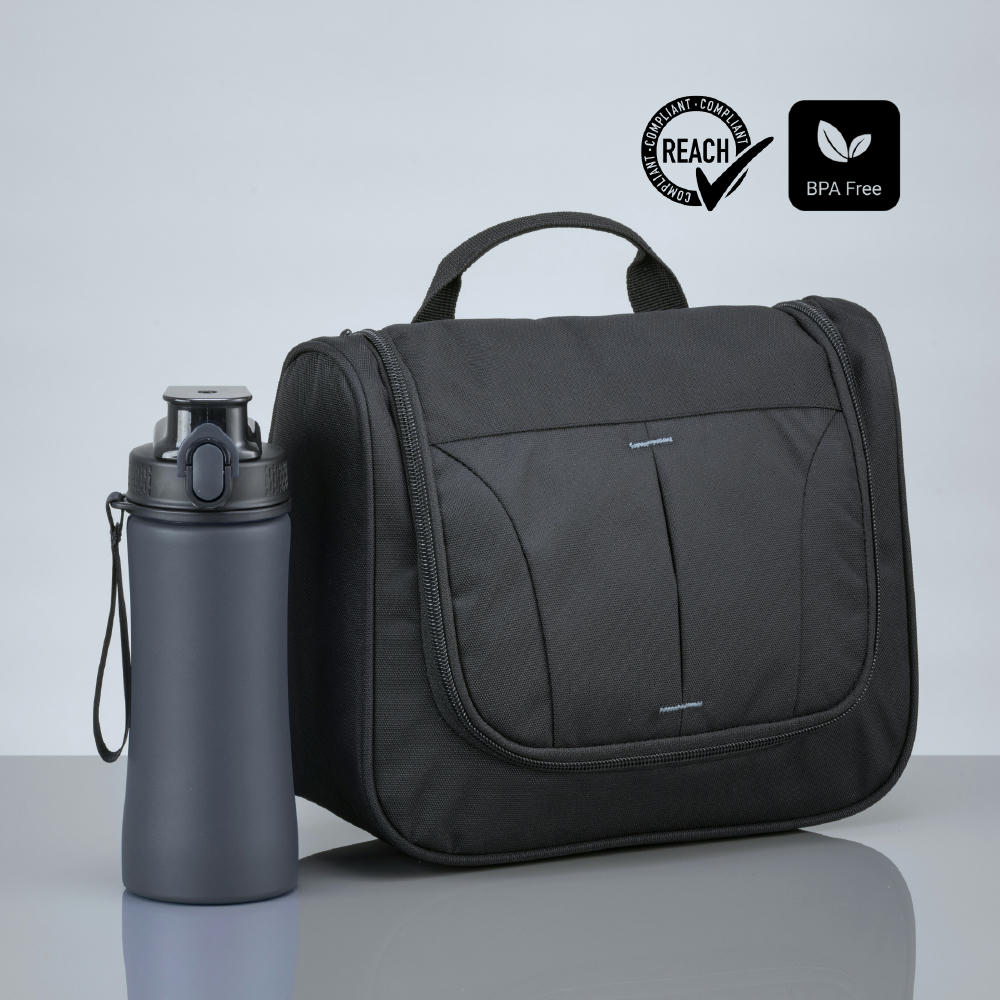 Primo Urban Set: Kosmetiktasche & Wasserflasche 550 ml