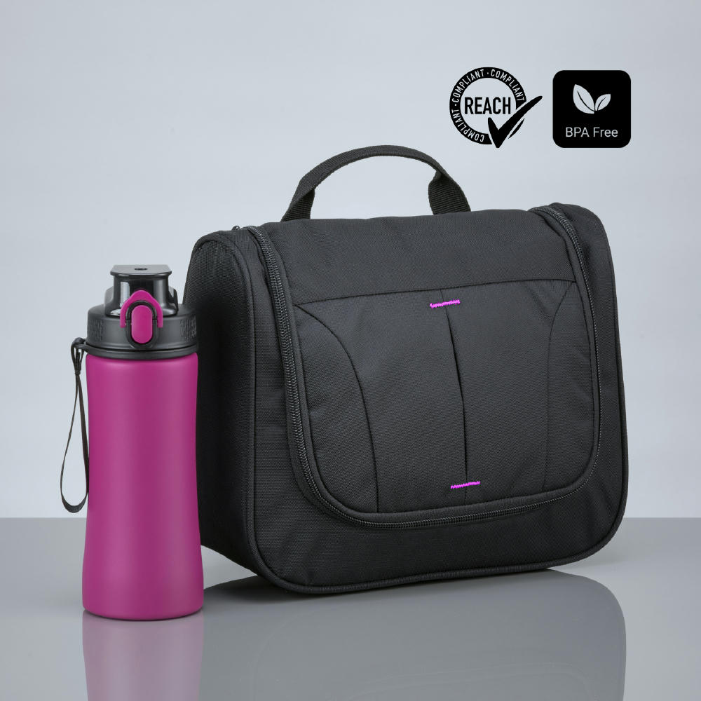 Primo Urban Set: Kosmetiktasche & Wasserflasche 550 ml