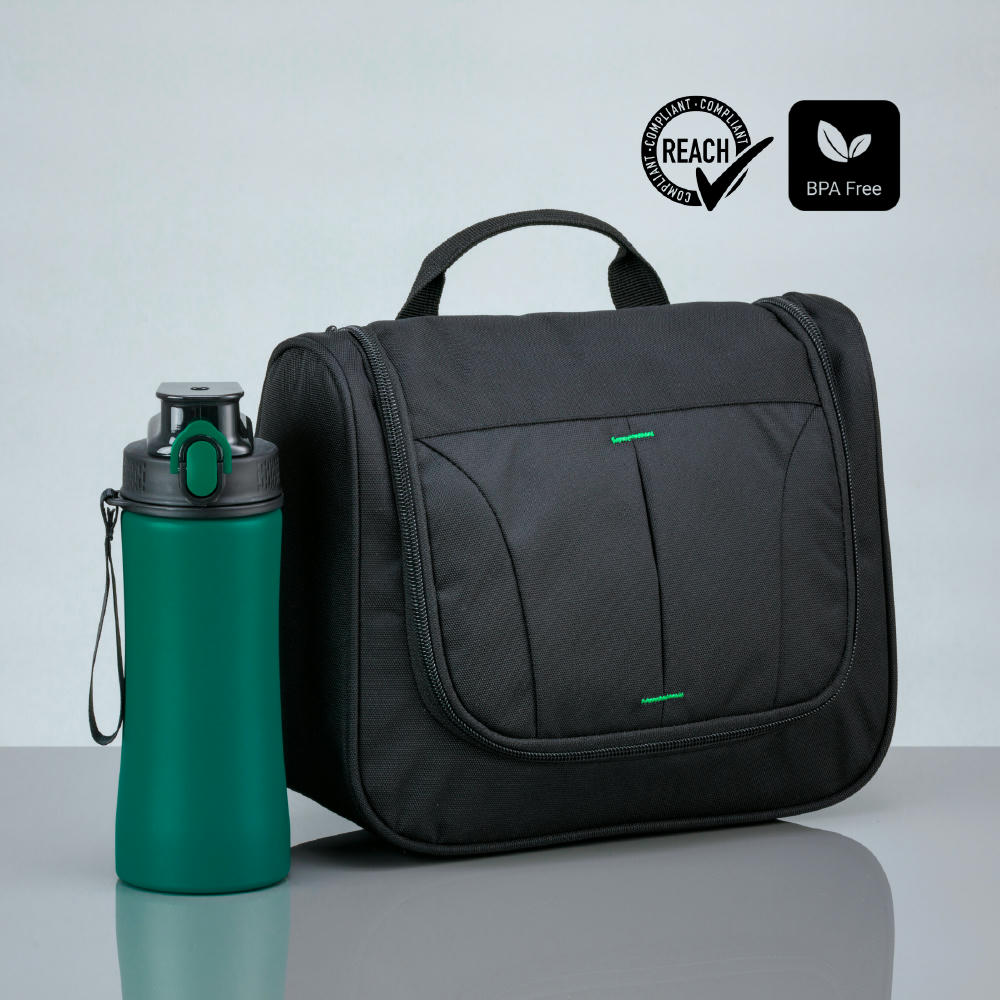 Primo Urban Set: Kosmetiktasche & Wasserflasche 550 ml