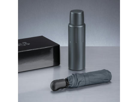 Scandic Set I: vakuum-thermos & automatischer regenschirm