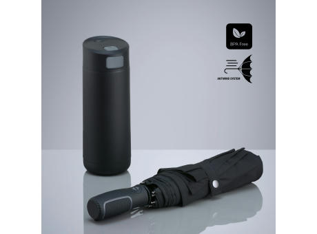 Dynamic Set: Kaffeebecher 450 ml und Automatikschirm