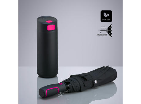 Dynamic Set: Kaffeebecher 450 ml und Automatikschirm