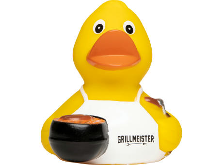 Quietsche-Ente Grillmeister mit Slogan Grillmeister