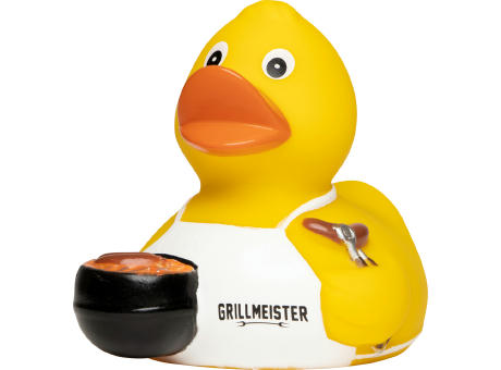 Quietsche-Ente Grillmeister mit Slogan Grillmeister