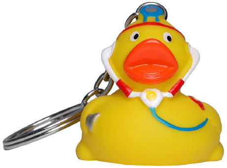 Schlüsselanhänger Ente Doktor