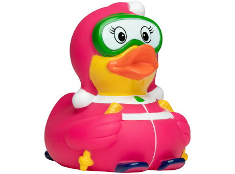 Quietsche-Ente Ski-Fahrerin