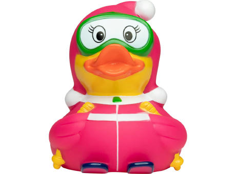 Quietsche-Ente Ski-Fahrerin