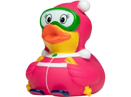 Quietsche-Ente Ski-Fahrerin