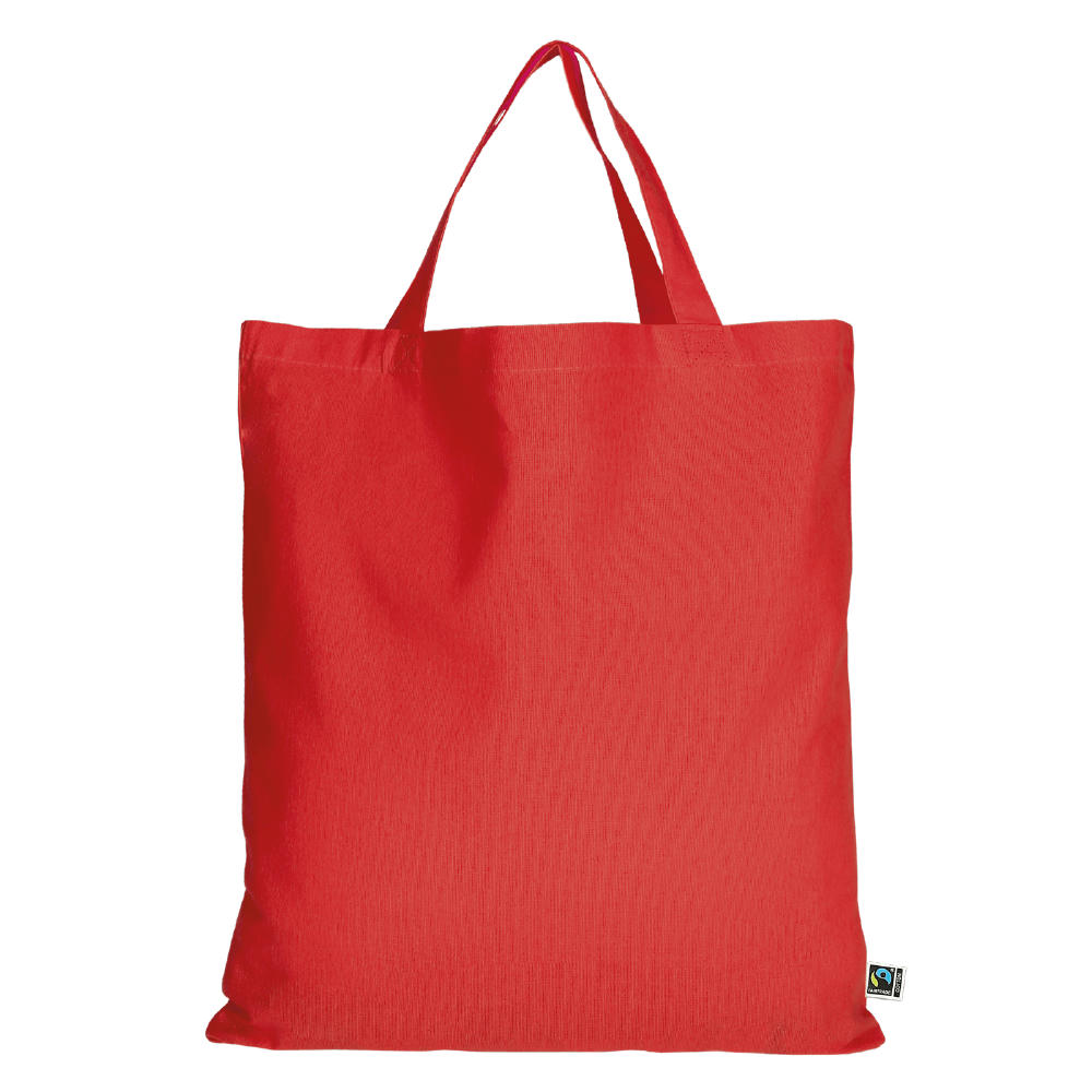 Fairtrade Baumwolltasche, K, rot