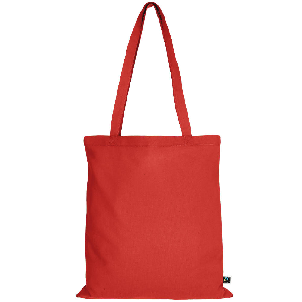 Fairtrade Baumwolltasche, L, rot