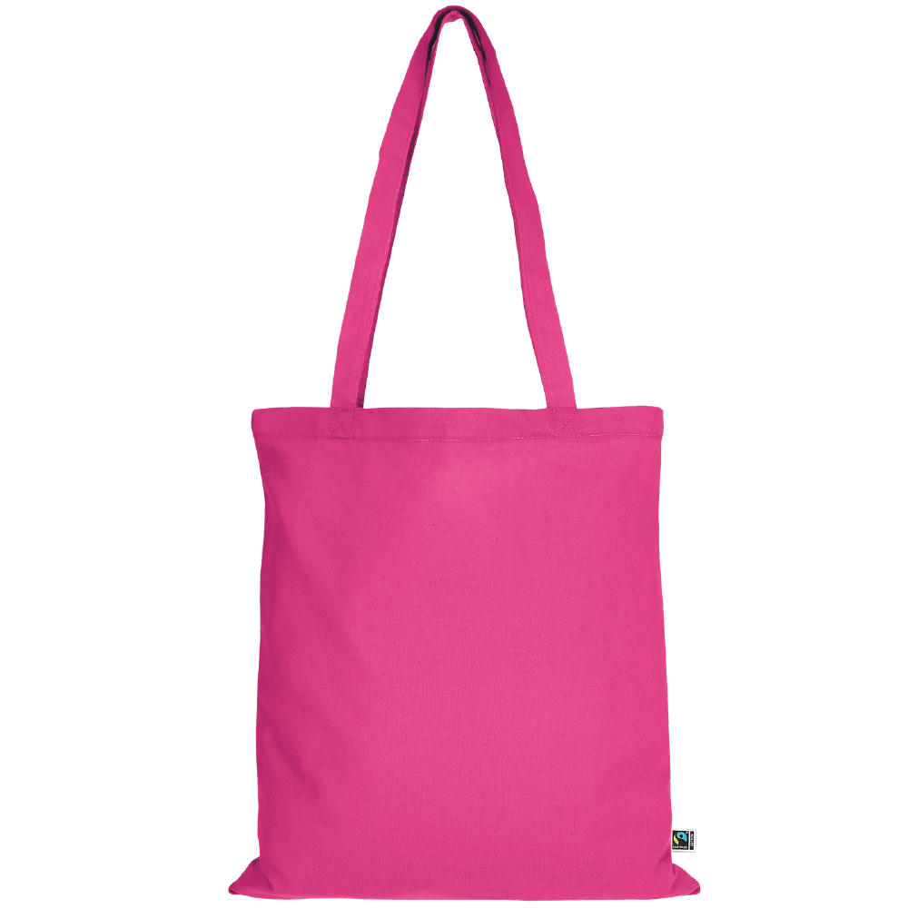 Fairtrade Baumwolltasche, L, pink